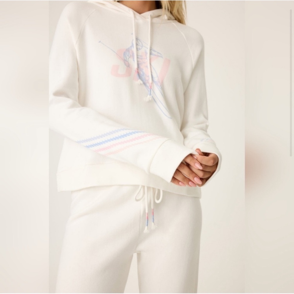 PJ Salvage SKI Hoodie Jogger Set Ivory XL